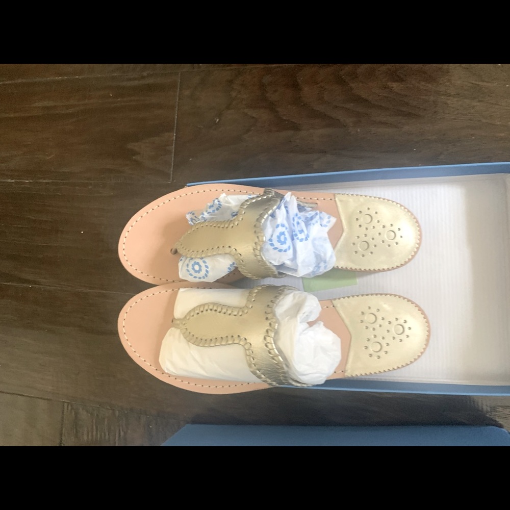 Jack Rogers gold sandals Sz 10M